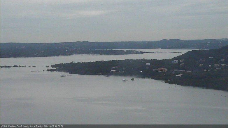 Lake Travis webcam, October 22, 2018 9:55 AM CT