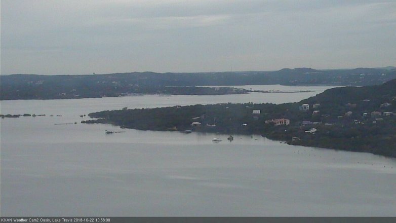 Lake Travis webcam, October 22, 2018 10:00 AM CT
