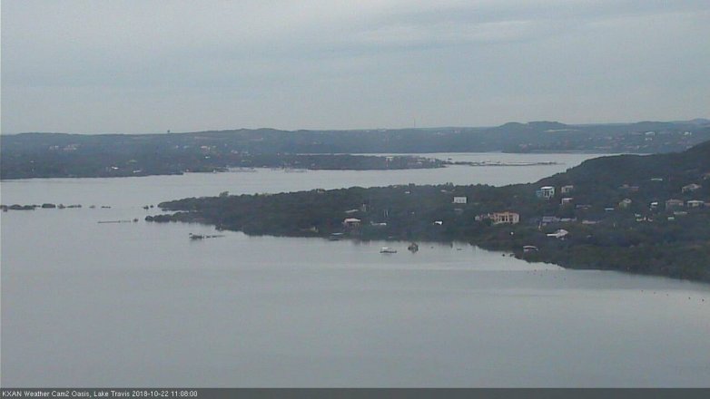 Lake Travis webcam, October 22, 2018 10:10 AM CT