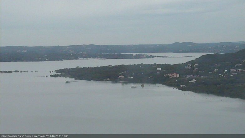 Lake Travis webcam, October 22, 2018 10:15 AM CT