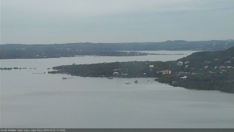 Lake Travis webcam, October 22, 2018 10:20 AM CT