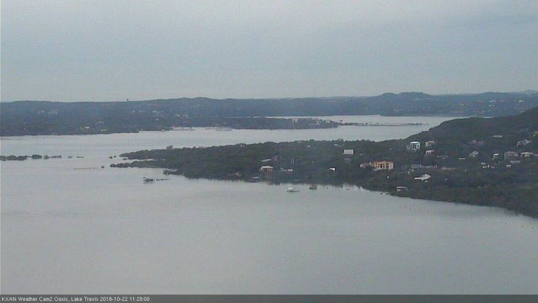 Lake Travis webcam, October 22, 2018 10:30 AM CT
