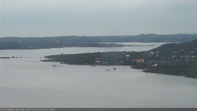 Lake Travis webcam, October 22, 2018 10:40 AM CT