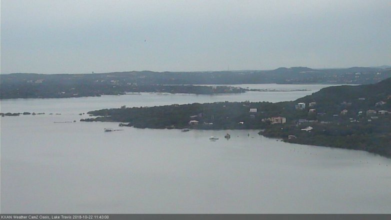 Lake Travis webcam, October 22, 2018 10:45 AM CT