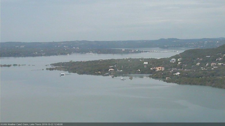 Lake Travis webcam, October 22, 2018 11:50 AM CT
