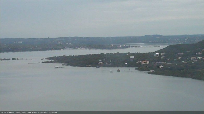 Lake Travis webcam, October 22, 2018 12:00 PM CT