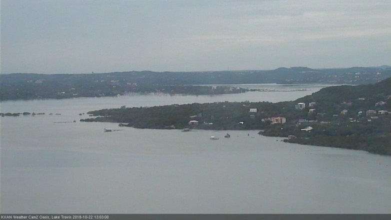 Lake Travis webcam, October 22, 2018 12:05 PM CT