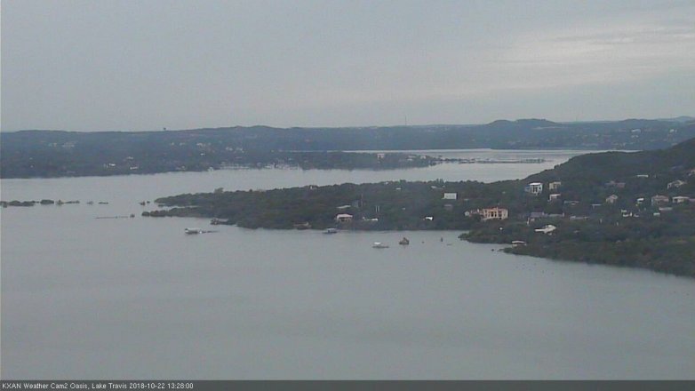 Lake Travis webcam, October 22, 2018 12:30 PM CT