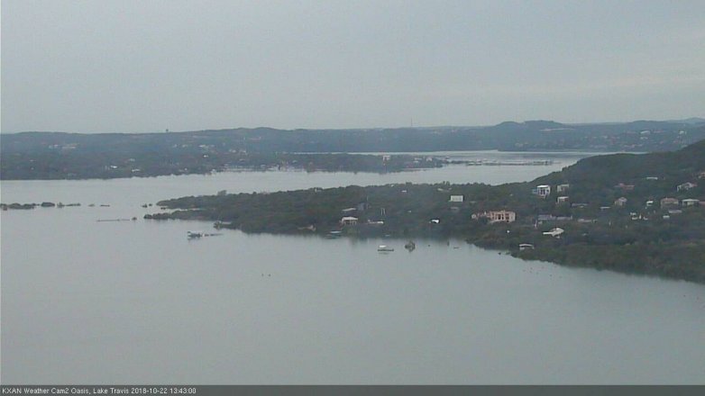 Lake Travis webcam, October 22, 2018 12:45 PM CT