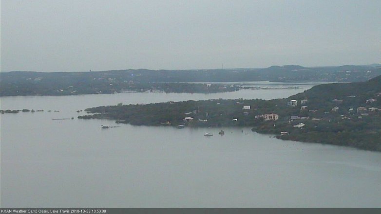 Lake Travis webcam, October 22, 2018 12:55 PM CT