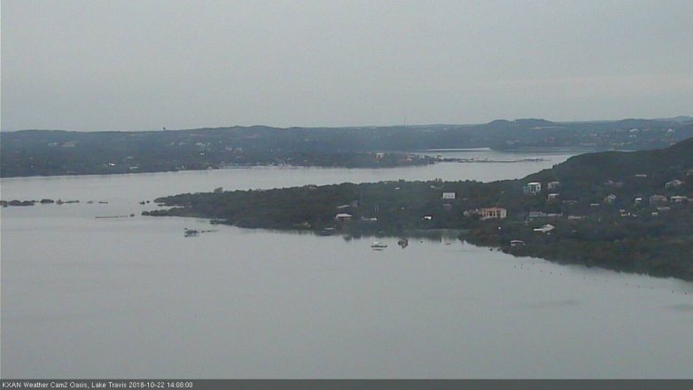Lake Travis webcam, October 22, 2018 1:10 PM CT