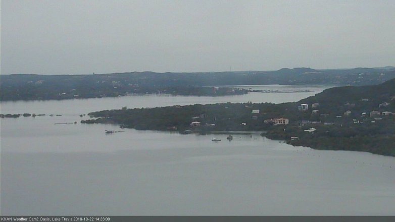 Lake Travis webcam, October 22, 2018 1:25 PM CT