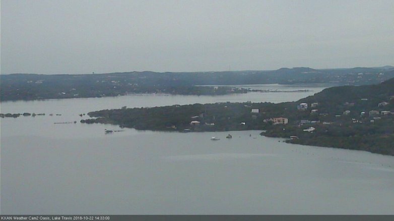Lake Travis webcam, October 22, 2018 1:35 PM CT