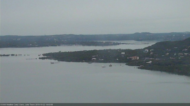 Lake Travis webcam, October 22, 2018 1:45 PM CT