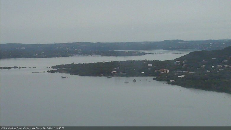 Lake Travis webcam, October 22, 2018 1:50 PM CT
