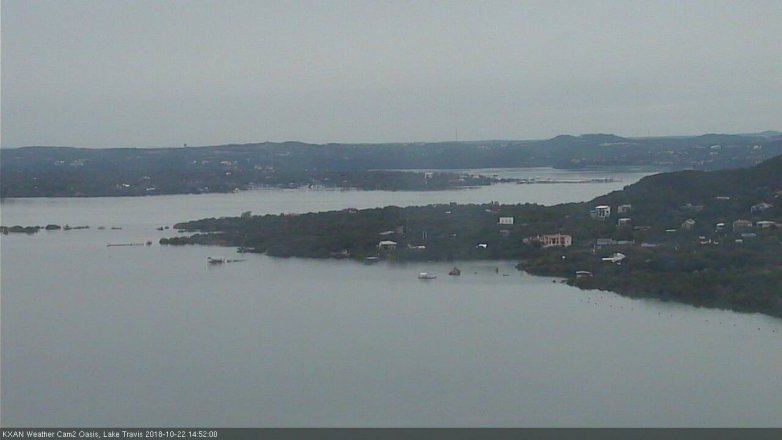 Lake Travis webcam, October 22, 2018 1:55 PM CT