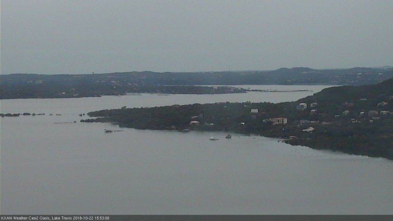 Lake Travis webcam, October 22, 2018 2:55 PM CT