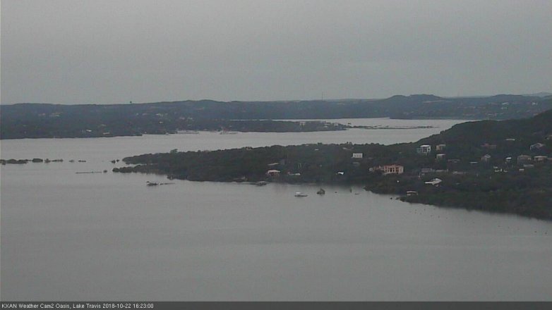 Lake Travis webcam, October 22, 2018 3:25 PM CT