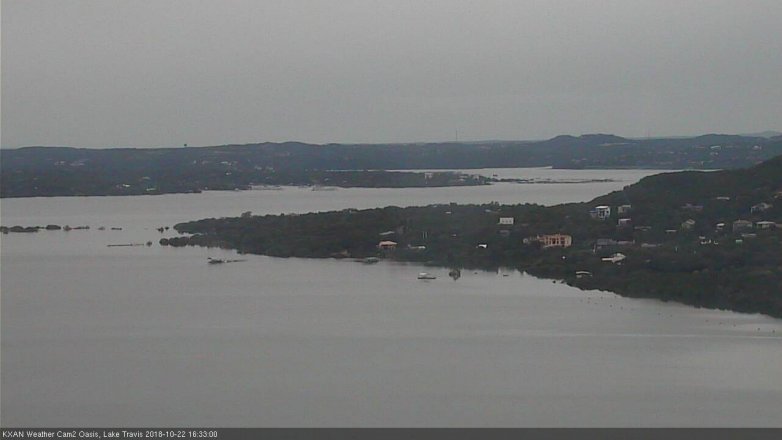 Lake Travis webcam, October 22, 2018 3:35 PM CT