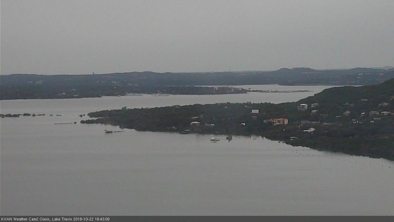 Lake Travis webcam, October 22, 2018 3:45 PM CT