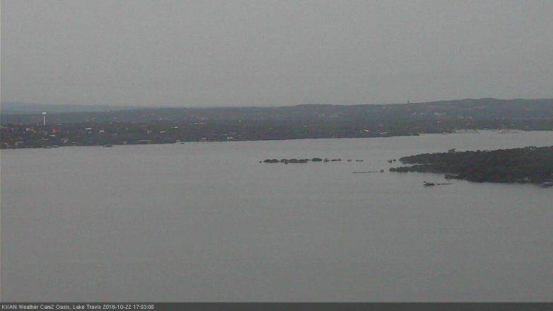 Lake Travis webcam, October 22, 2018 4:05 PM CT