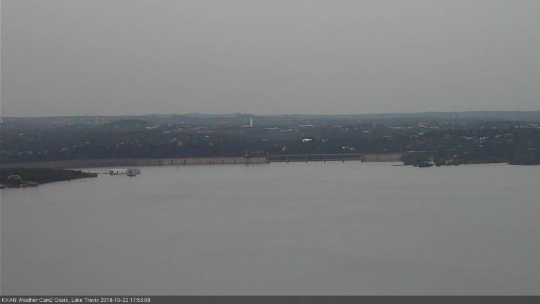 Lake Travis webcam, October 22, 2018 4:55 PM CT