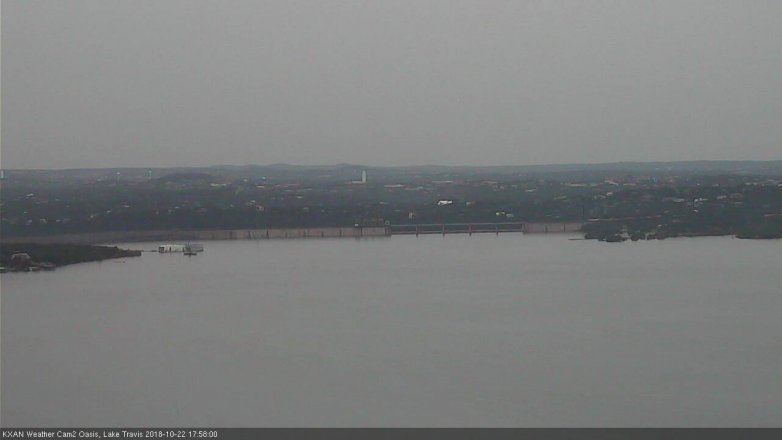 Lake Travis webcam, October 22, 2018 5:00 PM CT