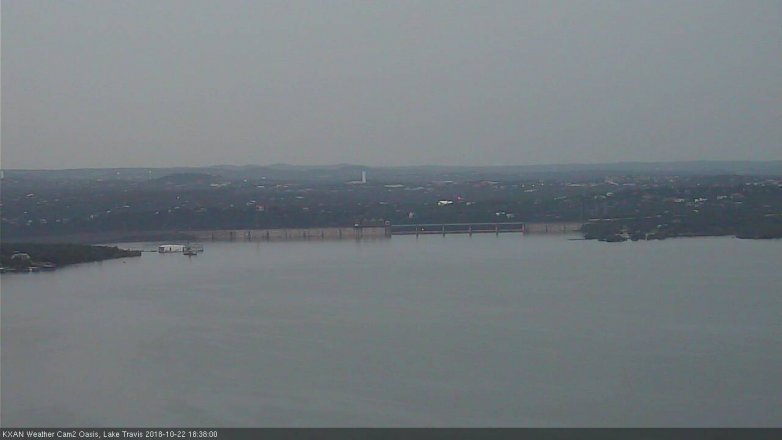 Lake Travis webcam, October 22, 2018 5:40 PM CT