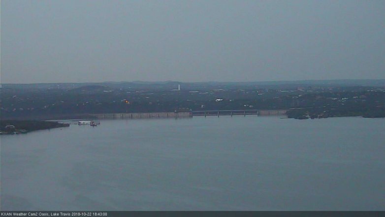 Lake Travis webcam, October 22, 2018 5:45 PM CT