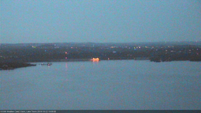 Lake Travis webcam, October 22, 2018 6:10 PM CT