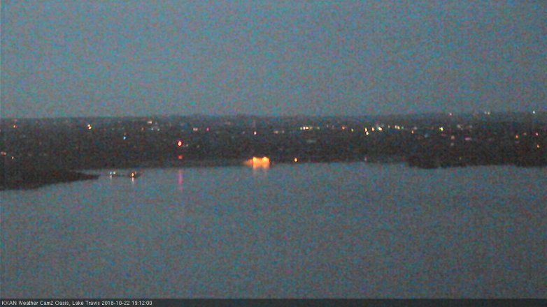Lake Travis webcam, October 22, 2018 6:15 PM CT