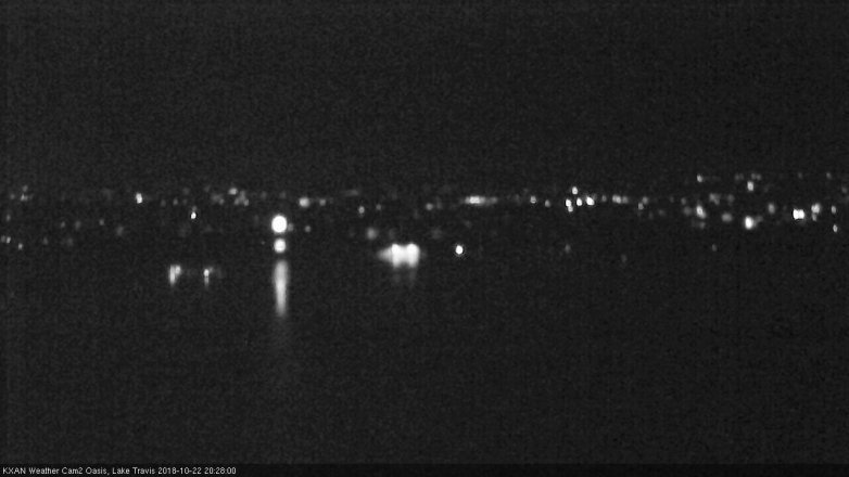 Lake Travis webcam, October 22, 2018 7:30 PM CT