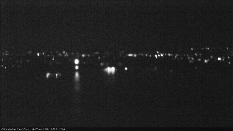 Lake Travis webcam, October 22, 2018 8:20 PM CT
