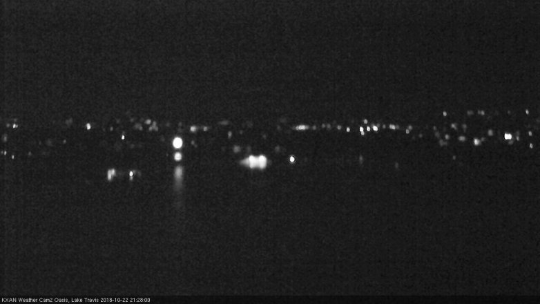 Lake Travis webcam, October 22, 2018 8:30 PM CT