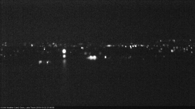 Lake Travis webcam, October 22, 2018 8:50 PM CT