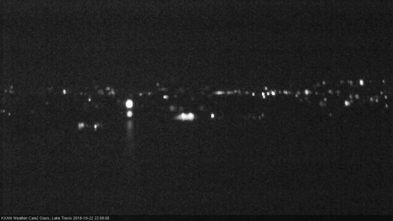 Lake Travis webcam, October 22, 2018 9:10 PM CT