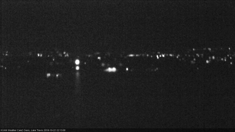 Lake Travis webcam, October 22, 2018 9:15 PM CT