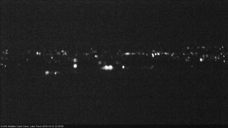 Lake Travis webcam, October 22, 2018 9:30 PM CT