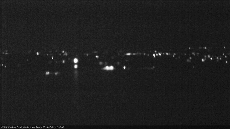 Lake Travis webcam, October 22, 2018 9:40 PM CT