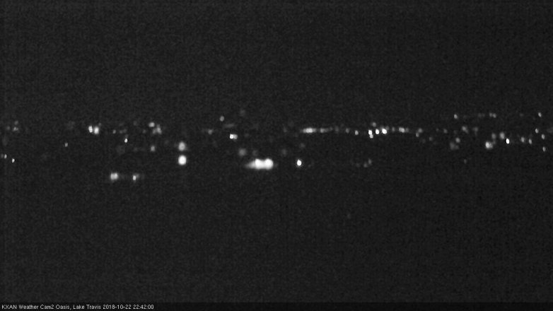 Lake Travis webcam, October 22, 2018 9:45 PM CT