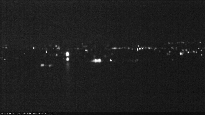 Lake Travis webcam, October 22, 2018 9:55 PM CT