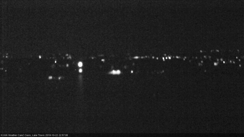 Lake Travis webcam, October 22, 2018 10:00 PM CT
