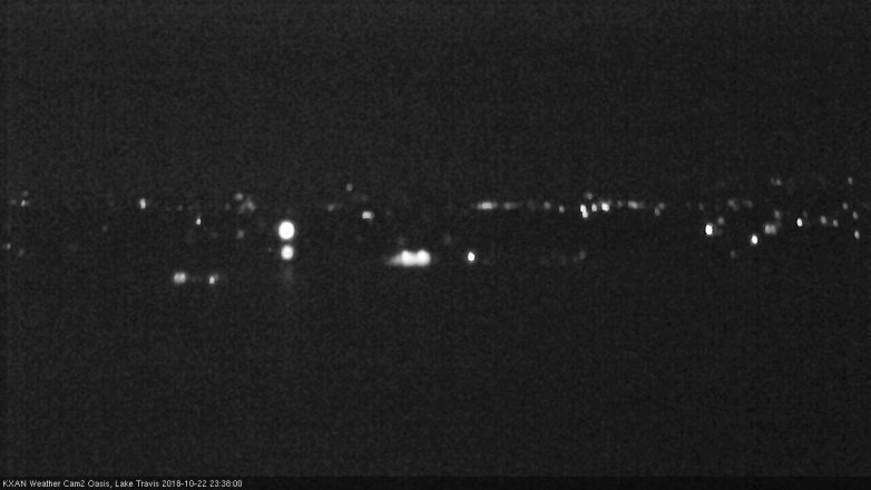 Lake Travis webcam, October 22, 2018 10:40 PM CT