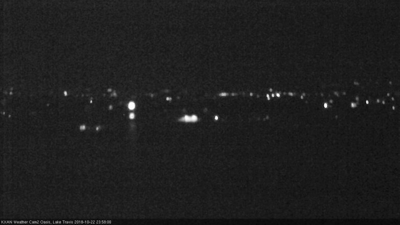 Lake Travis webcam, October 22, 2018 11:00 PM CT