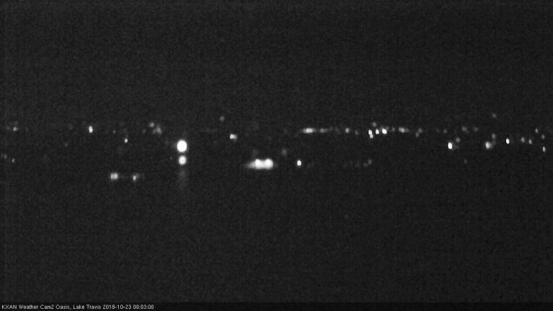 Lake Travis webcam, October 22, 2018 11:05 PM CT