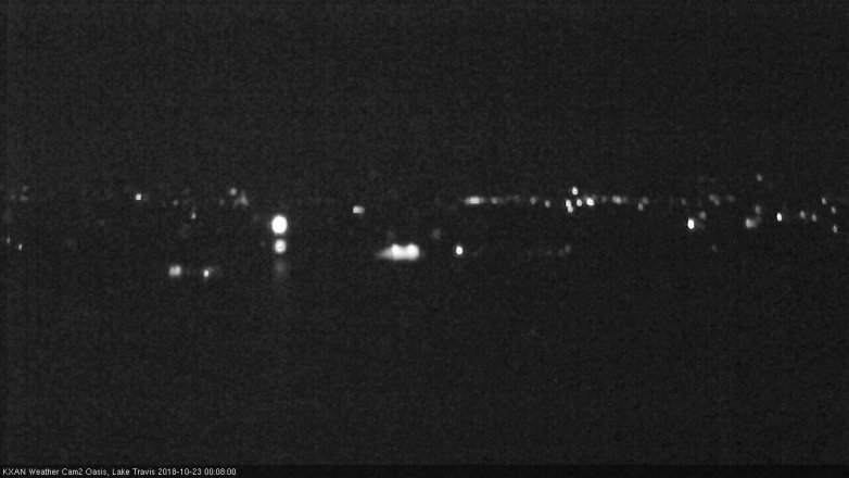 Lake Travis webcam, October 22, 2018 11:10 PM CT