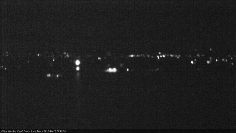 Lake Travis webcam, October 22, 2018 11:15 PM CT