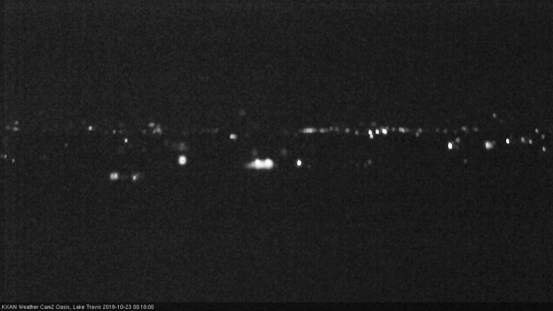 Lake Travis webcam, October 22, 2018 11:20 PM CT