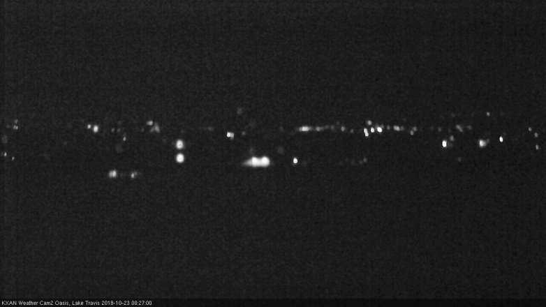 Lake Travis webcam, October 22, 2018 11:30 PM CT