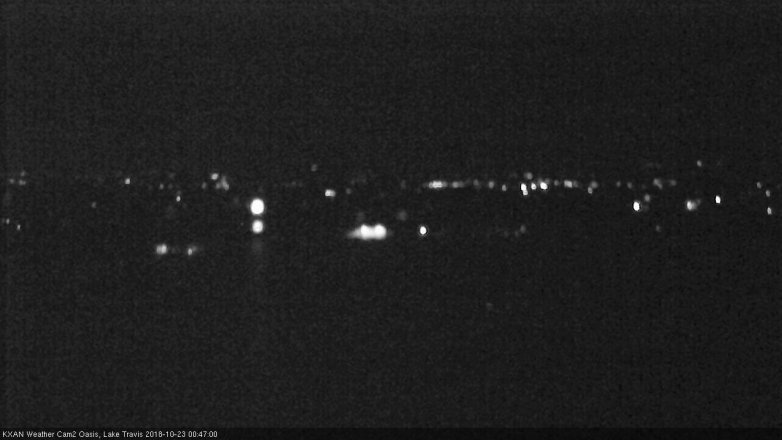 Lake Travis webcam, October 22, 2018 11:50 PM CT